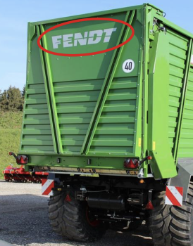 Preview: Fendt Aufkleber für Tigo Ladewagen Hinten